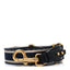 Canvas Embroidered Adjustable Shoulder Strap Blue