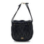 Nappa Matelasse Mini Drawstring Bucket Bag Black