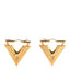 Brass Guilloche Essential V Earrings Gold