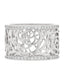 18K White Gold Diamond Camellia Ajoure Band Ring 51 5.75