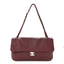 Grained Calfskin Small Souplissimo Maxi Flap Burgundy