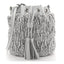 Paillettes Mate Bucket Bag Argento