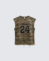 Vintage Camo Number Vest