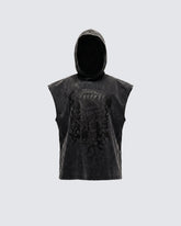 KIIKIO-New Washed Hooded Sleeveless Top