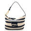 Fabric Crochet Pouch Blue White