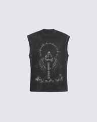 Vintage Faded Printed Tank Top