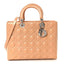 Patent Cannage Large Lady Dior Rose Clair