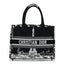Canvas Embroidered Medium Paris Book Tote Black White