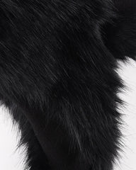 Black Horn Faux Fur Trapper Hat
