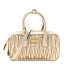 Metallic Nappa Matelasse Mini Arcadie Top Handle Bag Pirite