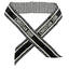 Silk Houndstooth Mitzah Scarf Black White