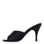 Satin Logo Sandals 38 Black