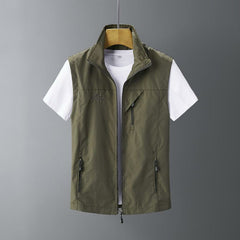 Men's Outdoor Casual Rabbit Fur Vest Waistcoat Coat
