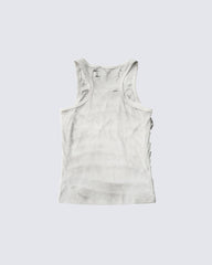 Grunge Acid Wash Star Rhinestone Cutout Ribbed Tank Top