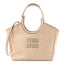 Soft Calf Softy Small Ivy Tote Bag Travertine Stone
