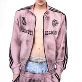 Autumn And Winter American Spray Dirty Distressed Stand Collar Jacket