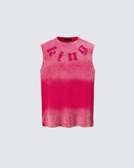 American Retro Style Minimalist Letter Print Vest