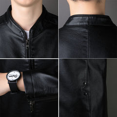 PU Leather Coat Men's Leather Jacket