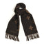 Cashmere Monogram Reykjavik Scarf Dark Brown