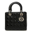 Patent Cannage Medium Lady Dior Black