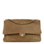 Suede Calfskin Souplissimo Maxi Flap Dark Beige