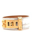 Matte Niloticus Crocodile Himalaya Collier De Chien CDC 24 Bracelet T3 Blanc