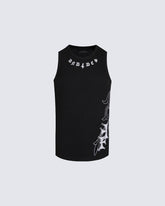 American Street Hip-Hop Slim Cross Tank Top New