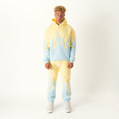 OVERSIZED PREMIUM HEATER HOODIE - YELLOW / BLUE