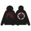 Revenge Black Red Spiderweb Cross & R.I.P Circle Pullover Hoodie