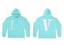 Vlone Classic Logo Graphic Hoodie - Mint Green/White