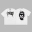 Revenge Smoke & Ink Skull Graphic Short Sleeve T-Shirt White