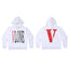 Vlone Classic Logo Graphic Hoodie - White/Red