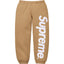 Supreme Leg Logo Sweatpants - Camel / Tan