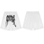 Revenge Gothic Logo Mesh Athletic Shorts - White