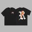 Revenge Small Chest Logo & Flame Letter "R" Graphic Short Sleeve T-Shirt