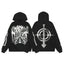 Revenge Ribcage Spine Crosshair Arch Logo Pullover Hoodie