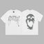 Revenge Arch Logo & Cracked Skull Graphic Short Sleeve T-Shirt White