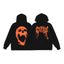 Revenge Orange Screaming Skull Arch Logo Pullover Hoodie