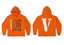 Vlone Classic Logo Graphic Hoodie - Orange/Black