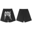 Revenge Gothic Logo Mesh Athletic Shorts - Black