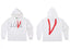 Vlone Hand-Drawn Logo Graphic Hoodie - White/Red