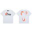 Vlone Spray Paint Logo Graphic T-Shirt - White/Orange