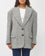 Gucci Grey Chevron Wool Blazer Coat - 44/US L