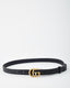 Gucci Black Leather GHW Thin GG Marmont Belt - 85/34