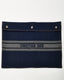 Dior Blue Denim Christian Dior Embroidered Logo Pouch