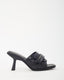 Dior Black Cannage Leather Logo DiorEvolution Heeled Mule Sandals - 38.5
