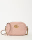 Gucci Pink Chevron Leather Mini Marmont Camera Bag GHW