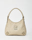 Gucci Light Grey GG Monogram Guccissima Embossed Leather Abbey D-Ring Shoulder Bag