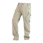 Men's Slim Fit Casual Pants with Multiple Pockets and Micro Elasticity