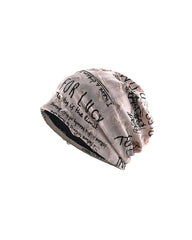 Graffiti Print Slouch Beanie